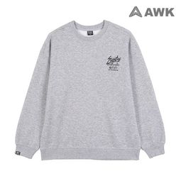 AWK주니어 주니어 로고 특양면 기모 맨투맨 티셔츠